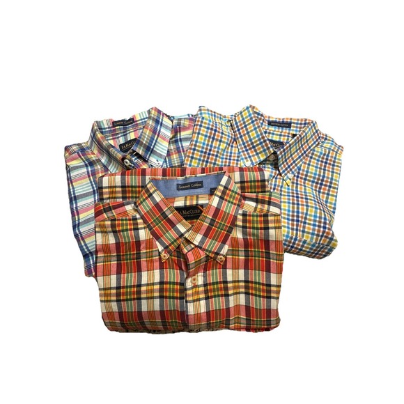 F.A. MacCluer Short Sleeve Mens Shirts Size Large-3 Pack 100%‎ Cotton